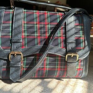 Banned Apparel Retro Vintage Purse Rockabilly Plaid Shoulder Bag Vegan